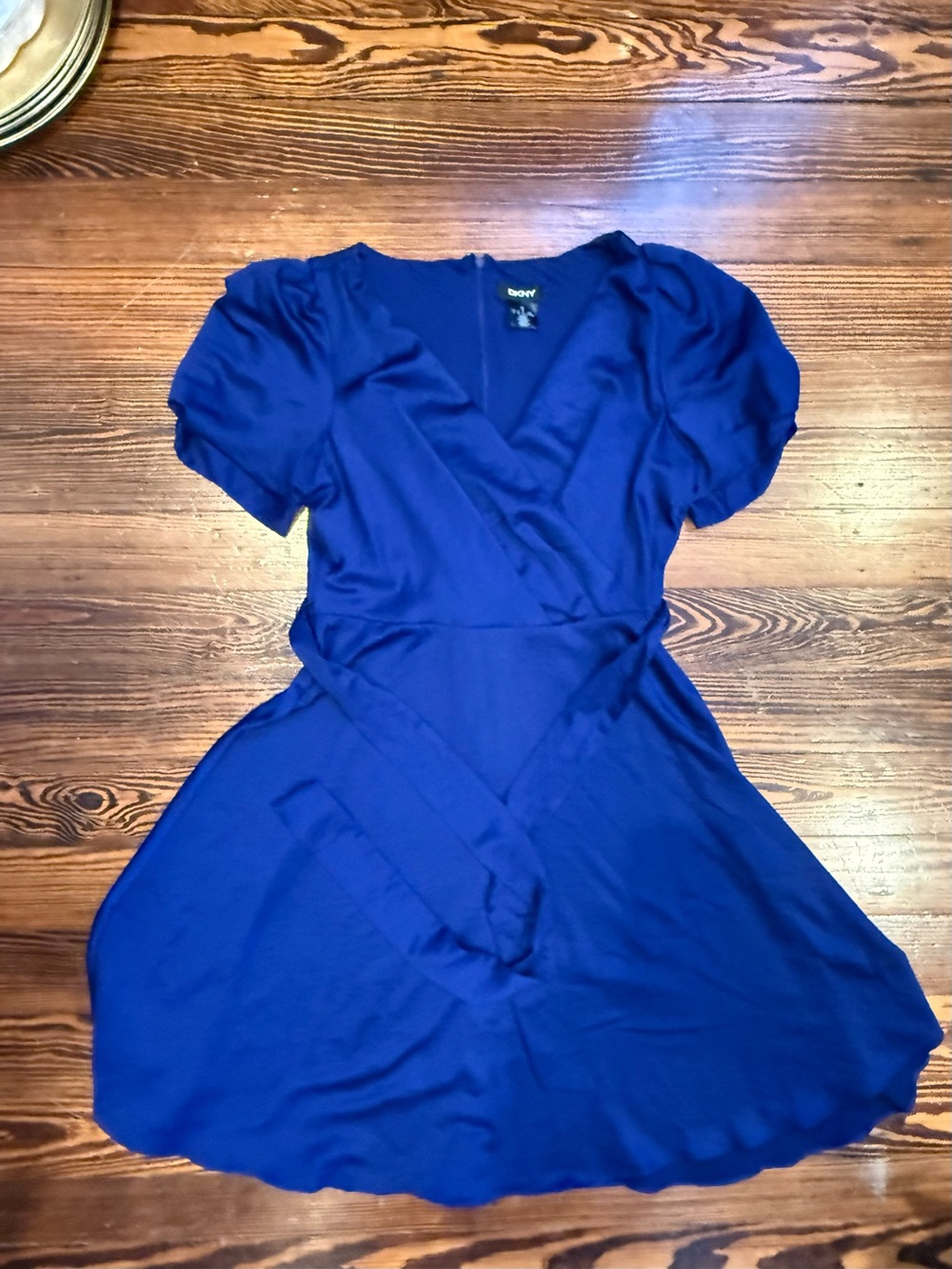DKNY Royal Blue Wrap Mini Dress